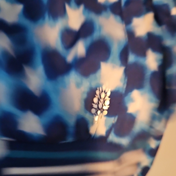 Free People Movement Top Seed Tennis Jacket Cropped Blue & White NWOT - Picture 6 of 14